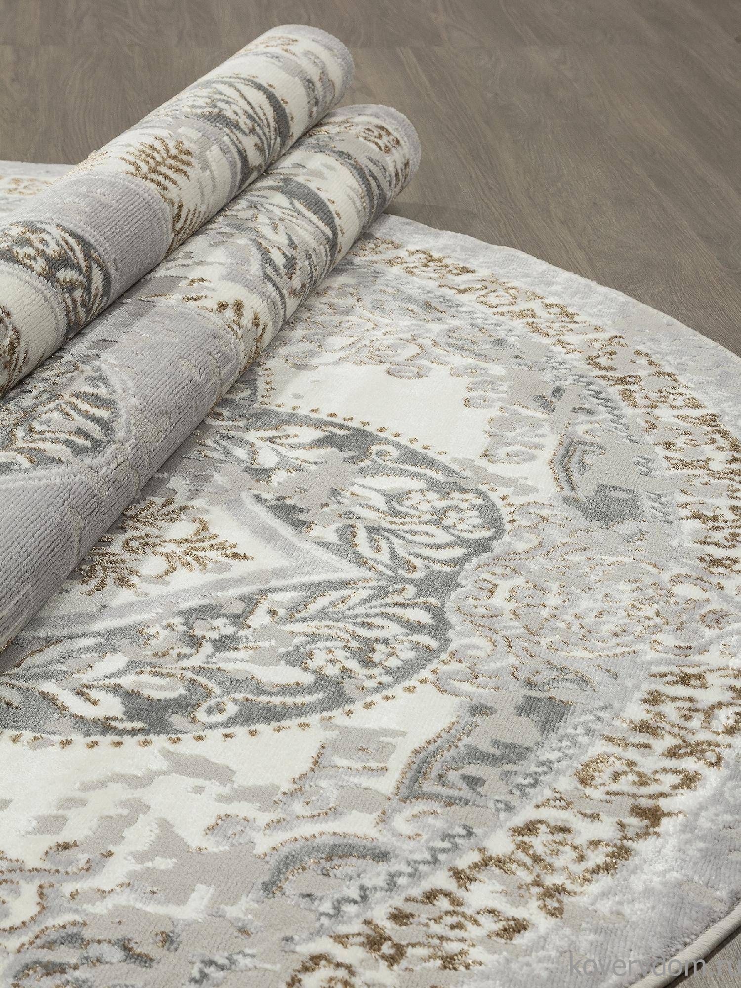 Ковер PALERMO F290 GRAY-GREEN Овал