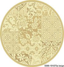 Рельефный ковер из вискозы RIMINI 5068 191875a beige КРУГ
