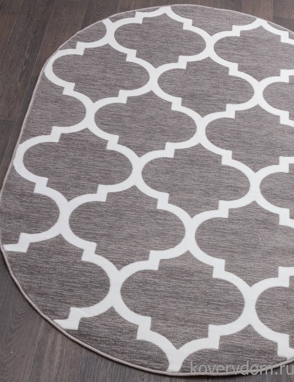 Ковер MEGA CARVING WK d422 GRAY-NATURAL Овал