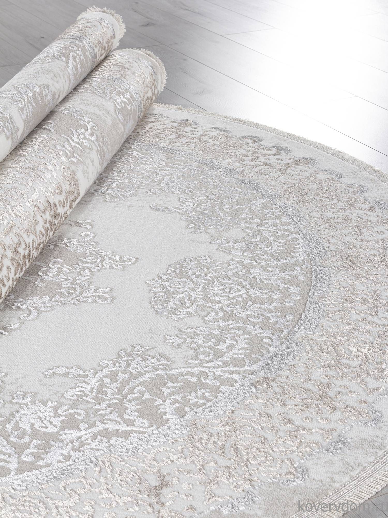 Ковер EFSAN L270A CREAM SHRINK / VIZON FDY Овал Ковер EFSAN L270A CREAM SHRINK / VIZON FDY Овал