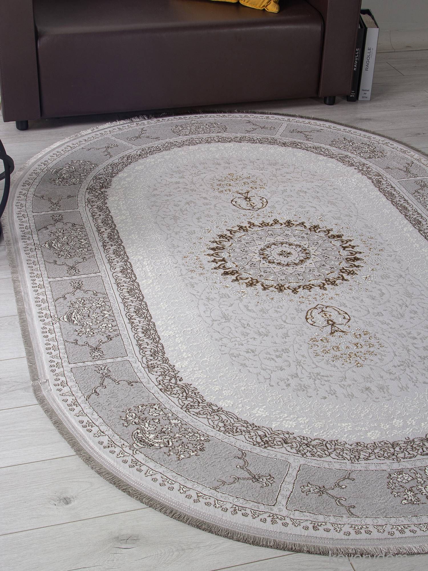 Ковер ZARINA A053B LIGHT GREY SHRINK / LIGHT GREY SHRINK Овал