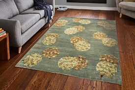 Ковер Саи Сурьядев ЭЛИТ ручной работы из шелка и шерсти Silk-Wool CHA 28 C.Green