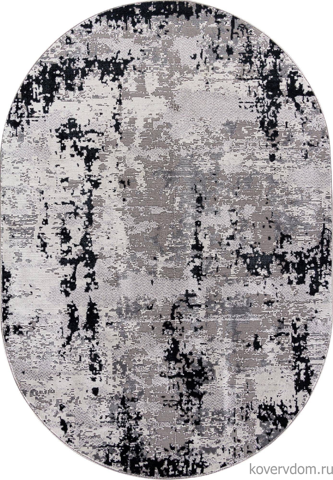 Ковер PALERMO F282 DARK GRAY Овал