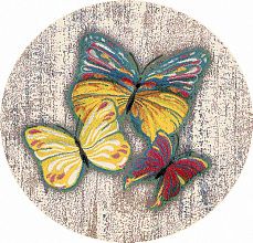 Современный круглый ковер RIO C064 PINK-MULTICOLOR Круг