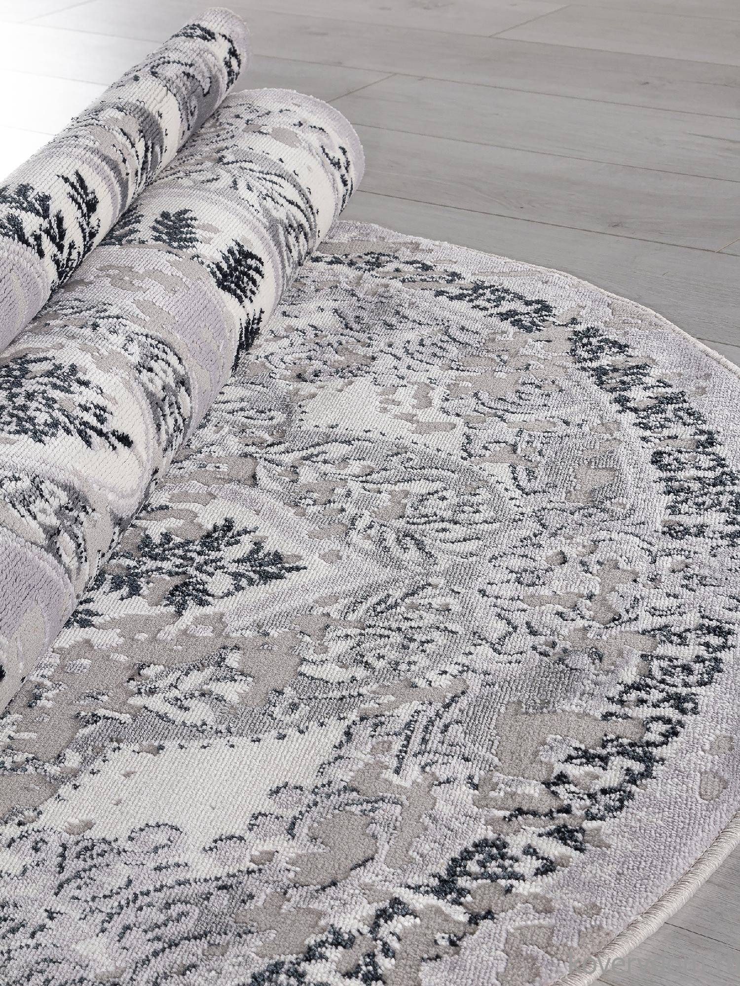 Ковер PALERMO F290 DARK GRAY Овал