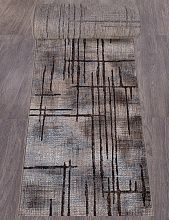 Пушистый круглый ковровая дорожка SIERRA D717 BEIGE-BLUE 2