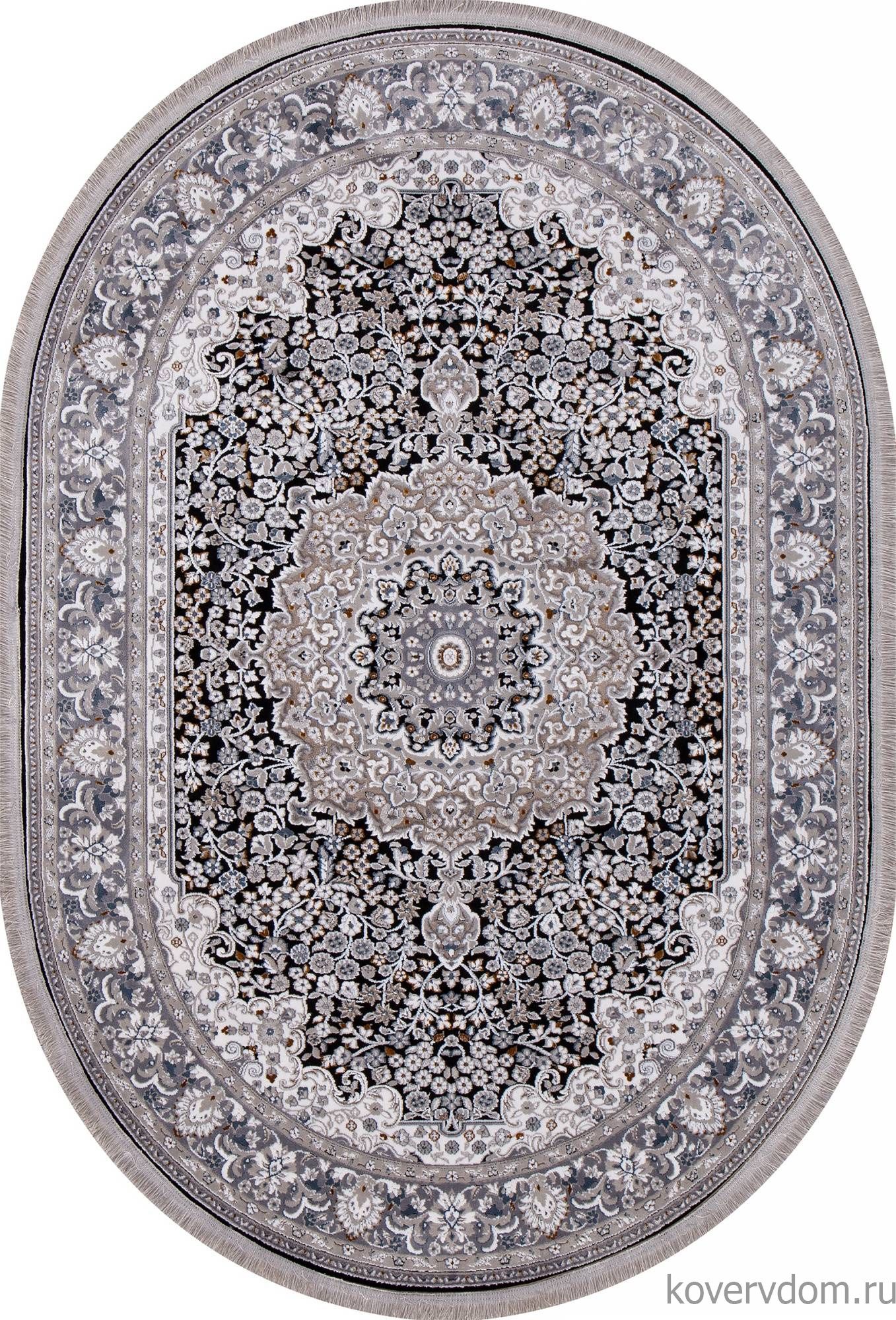 Ковер CASABLANKA 9734A BLACK / BLACK Овал